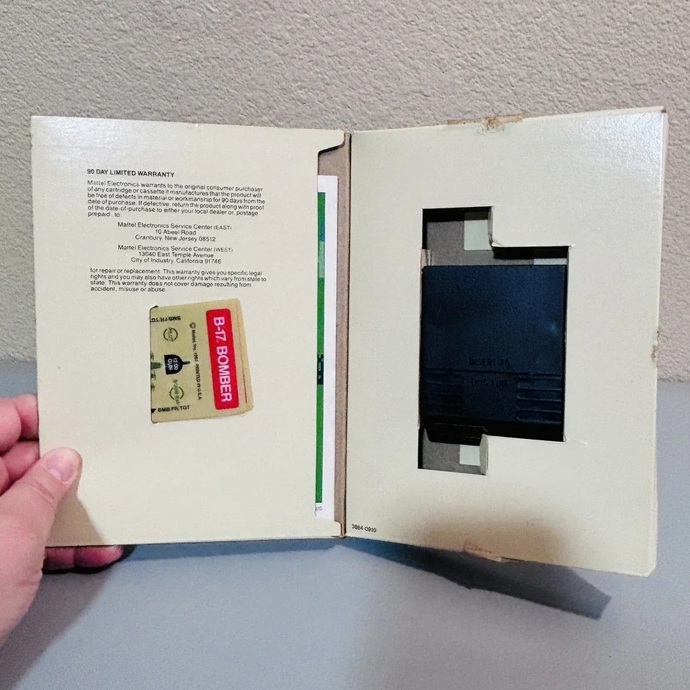 1982 B-17 Bomber Intellivision Intellivoice Video Game Box Manual Cartridge
